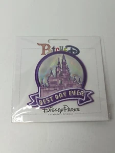 NUEVO Castillo Parcheado Disneyland “Best Day Ever” Púrpura ~ Parche Plateado - Imagen 1 de 2