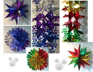 Lámina de Navidad Colgante Pared Techo Decoración Guirnalda Copo de Nieve Bola Starburst - Imagen 1 de 13