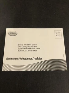 Disney bolt Nintendo ds registration card Insert - Picture 1 of 2