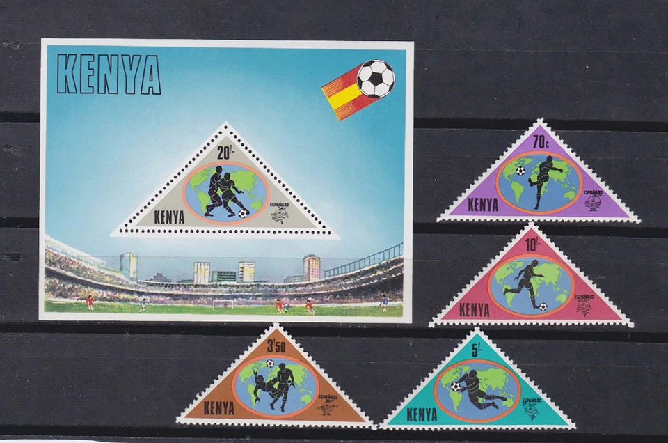 Kenia 1982 Copa del Mundo,Sc 225/9 Set MNH l1271 Foto 1 de 1