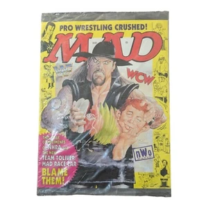 SEALED February 1998 MAD Magazine 366 WCW WWF Undertaker NHRA Toliver Inserts - Picture 1 of 2