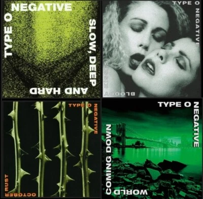 TYPE O NEGATIVE 4 ALBUM GUITAR/BASS TABLATURE BOOK LOT SLOW/KISSES/RUST/WORLD  - Image 1 of 4