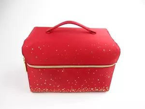 Luxury Spa Gift Set for Women - Red Travel Cosmetic Bag w/ Bath, Skincare & Beau - Picture 1 of 24