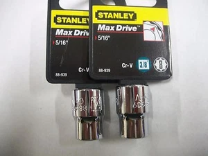 NUEVO STANLEY 3/8 pulgadas Drive 5/16 pulgadas MAX DRIVE 8 PUNTOS TOMAS DOS TOMAS - Imagen 1 de 4