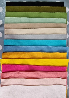 15 Wool Felt Squares – 9"x9" Assorted Colours for Sewing, Crafts, DIY Projects - Image 1 of 4