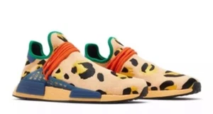 RARE Adidas NMD Pharrell Human Race Shoes Mens Sz 8.5 Animal Leopard Print Boost - Picture 1 of 11