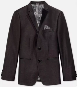 DKNY BIG BOY'S BLACK TUXEDO DOT BLAZER SIZE 12 - Picture 1 of 2