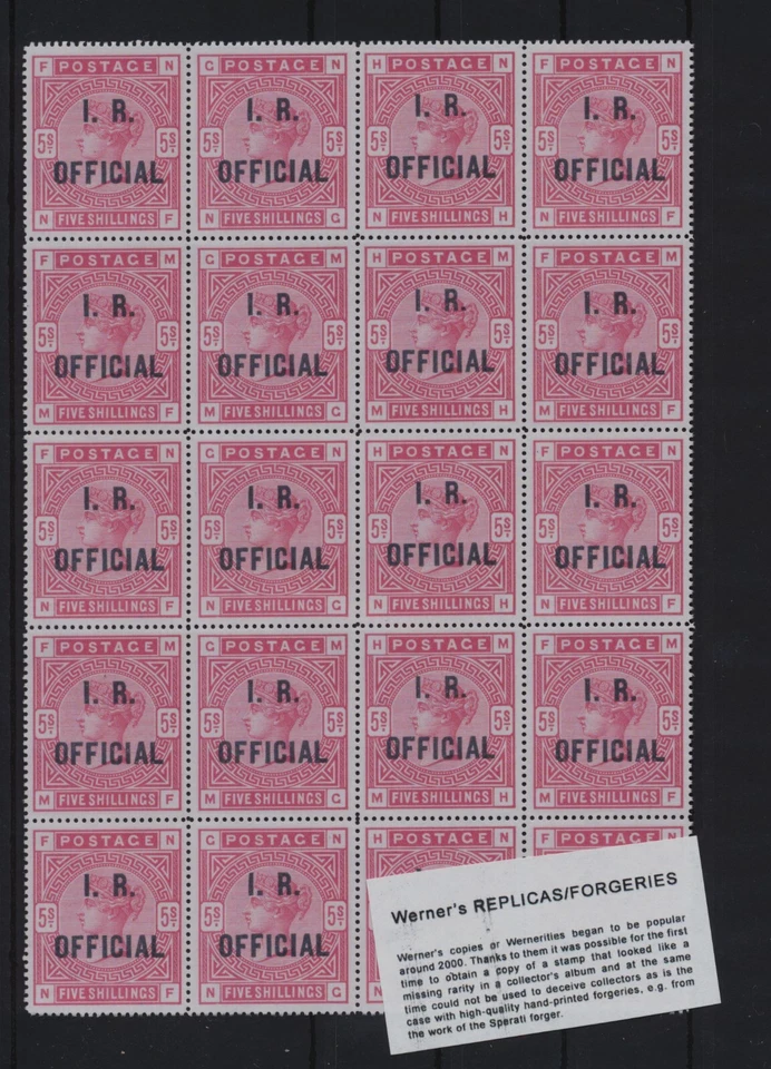 FALSIFICACIÓN - FALSIFICACIÓN/RÉPLICA de Werner del Reino Unido QV 1890 - I.R. Oficial - 5s Foto 1 de 1