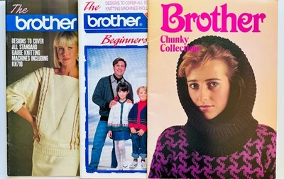 3 Vintage Brother Machine Knitting Pattern Collections | Free Shipping - Image 1 of 4