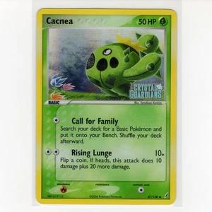 Pokémon TCG Cacnea 47/100 EX Crystal Guardians Reverse Holo Card EN-LP 2006 - Picture 1 of 3