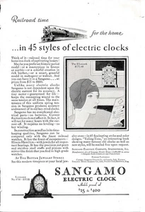 Anuncio de revista - 1929 - Reloj eléctrico Sangamo - Imagen 1 de 1