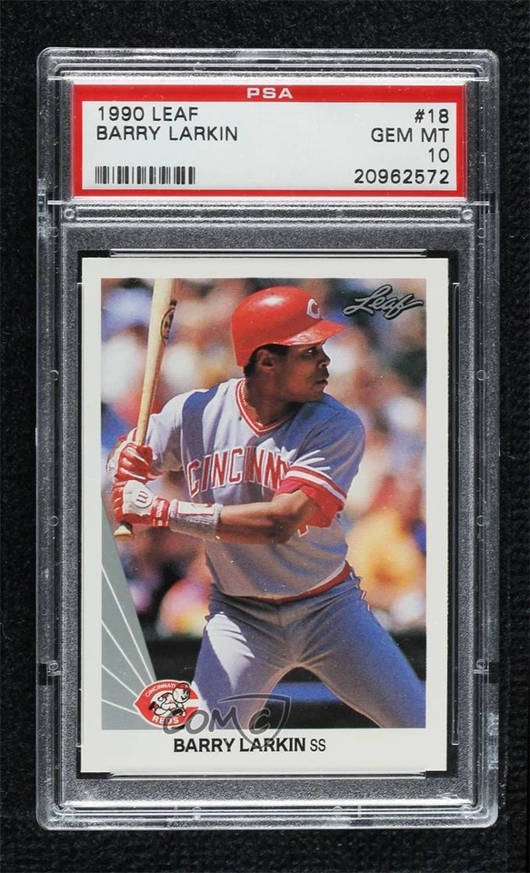 1990 Leaf Barry Larkin #18 PSA 10 GEM MT HOF - Image 1 of 2