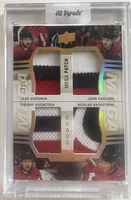 2021-22 UD Premier Quads Mega Patch Ovechkin Carlson Kuznetsov Backstrom #/5 - Image 1 of 2