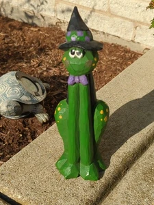 Eddie Walker Frog Figurine Witch Hat Halloween Decor Midwest Cannon Falls 9" - Picture 1 of 15