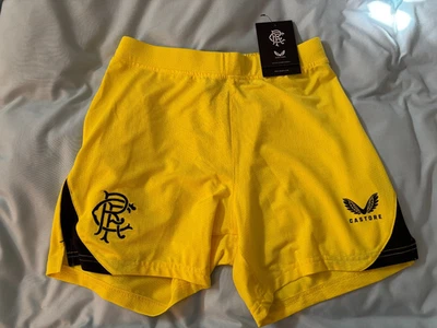 Pantalones Cortos Glasgow Rangers Juveniles GRANDES Amarillos Portero CASTORE Escocia FÚTBOL NUEVOS CON ETIQUETAS Foto 1 de 2