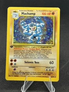 1999 Pokémon TCG Machamp Base Set 8/102 Holo 1st Edition Holo Rare Lot 2 - Picture 1 of 2