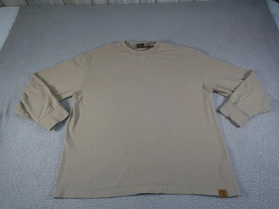 Timberland x American Eagle Shirt Mens XL Beige Box Fit Long Sleeve Graphic Crew - Image 1 of 4