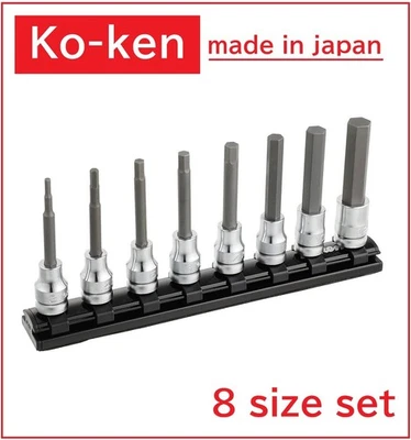 Japan Ko-ken Z-EAL 3/8 9.5mm Hex Bit Socket set 8 size RS3010MZ/8-L75 - Image 1 of 4