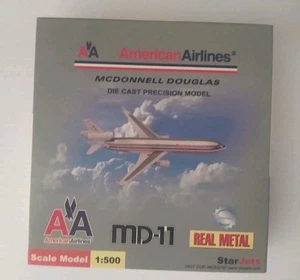 Herpa Wings/StarJets 1:500 AmericanAirlines MD11 Limited Edition NG New Rare - Foto 1 di 7