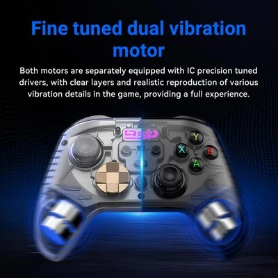 Bluetooth semi-transparent frosted dual Hall game controller New U0 - Image 1 of 4
