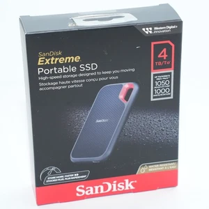 SanDisk Extreme V2 4TB USB-C SDSSDE61-4T00-G25 Portable External NVMe SSD - Picture 1 of 2