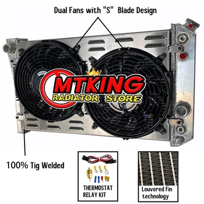 Radiator + Fan for 1984-1990 Chevrolet Corvette / 1982-2002 Chevrolet S10 Blazer - Image 1 of 4