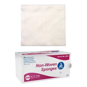 Dynarex Non-Sterile Non Woven Sponge, 4x4 Inch (Pack of 200) - Picture 1 of 7