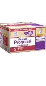 102 Progressi Mutandino 5 Tg ESA Pack 6 Confezioni Da 17 Pannolini Cadauno - Foto 1 di 7