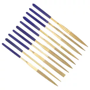10 x Mini Diamond Needle File Set 150 Grits Small Metal Files for Glass Wood - Picture 1 of 4