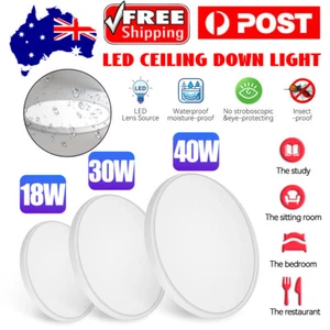18W~40WUltra-THIN Oyster Lamp Modern Natural Light LED Ceiling Down Light Round - Picture 1 of 15