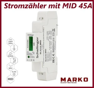 Wechselstromzähler Stromzähler mit MID 45A 1-phasig Phasen für Hutschiene DIN - Bild 1 von 8