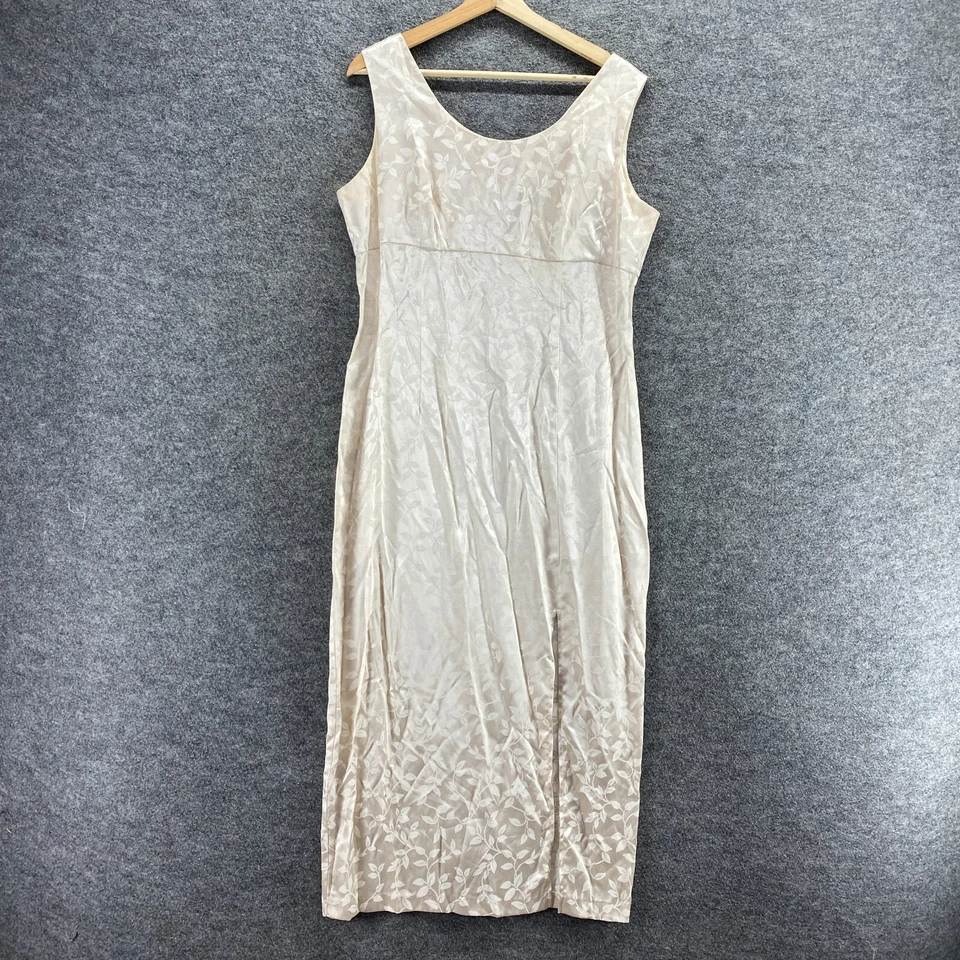 Vestido Molly Malloy Mujer 14 Beige Floral Maxi Largo Cremallera Forrado Sin Mangas Foto 1 de 4