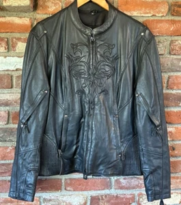 Womens Milwaukee Leather By Shaf Vented Motorcycle Jacket Sz XL Gorgeous & EXC! - Picture 1 of 16