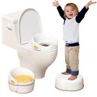 3 IN 1 Detachable Kids Toilet Seat Potty Training Stool Soft Cushion 18+ Months