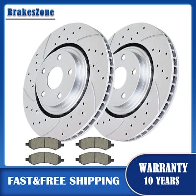 Front Brake Rotors Pads Kit fit for Chrysler Town & Country 2008-2016 Brakes - Image 1 of 4