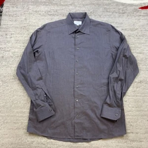 Camisa con botones ETON 17.5 Vestido púrpura extra grande 44 Preppy formal al aire libre hombres - Imagen 1 de 12