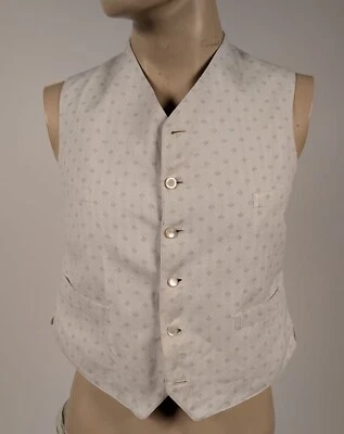 ANTIQUE EDWARDIAN MEN’S WAISTCOAT VEST W PATTERN - Image 1 of 3
