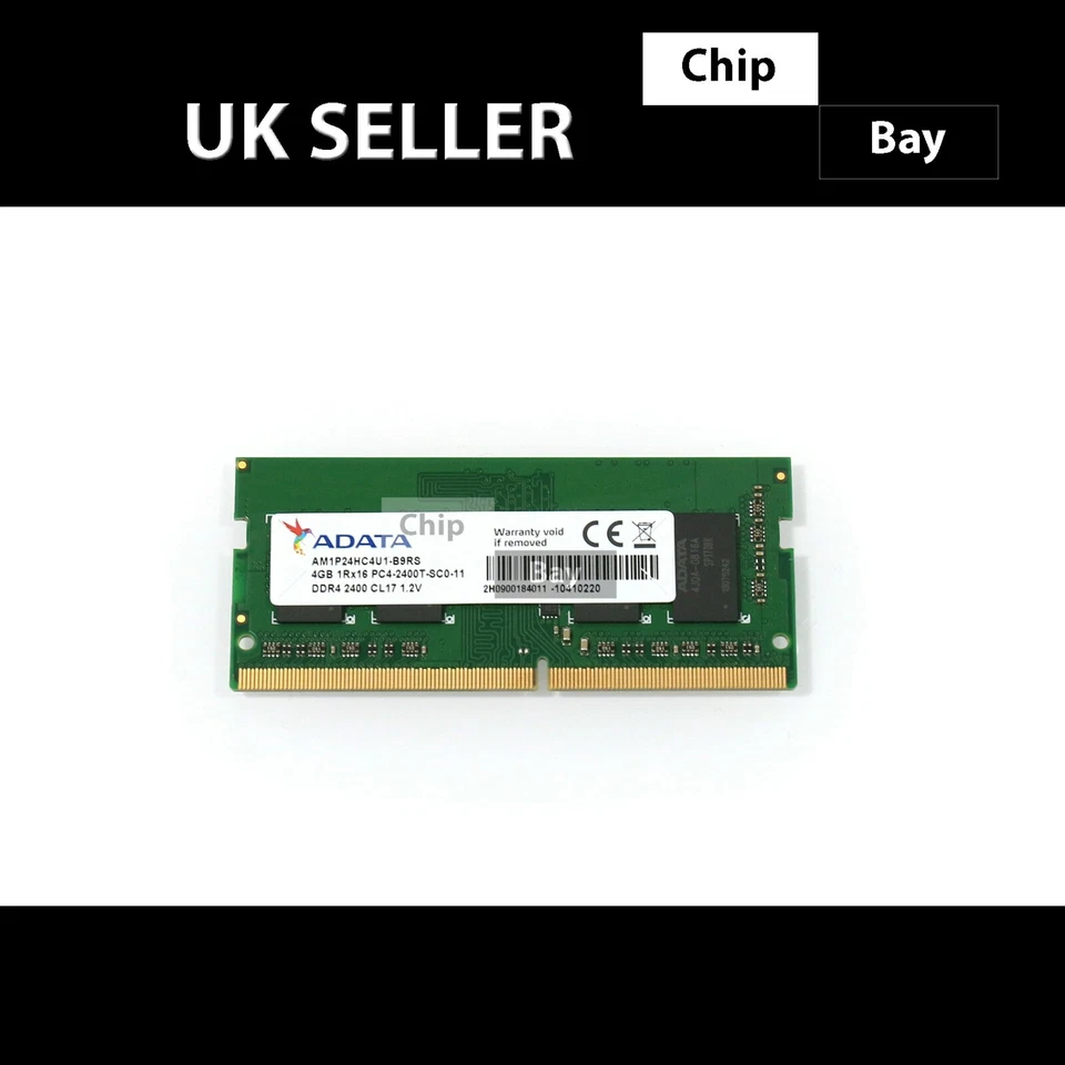 ADATA DDR4 4GB 1Rx16 PC4-2400T Laptop RAM Memory Module - Image 1 of 1