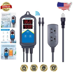 Innovative WiFi Temperature Controller with Alerts for Aquarium & Breeding Needs - Picture 1 of 8