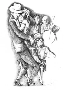  TANGO BALLROOM DANCE Druck Tanzkunst - Bild 1 von 1