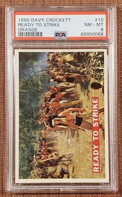 1956 Orange Davy Crockett #10 Ready to Strike Original Collector Card PSA 8 NM/M - Image 1 of 2