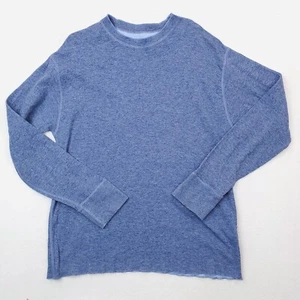 LL Bean Shirt Mens Large Blue River Drivers Thermal Base Layer Wool Blend - Picture 1 of 10