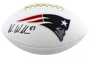 Wes Welker Autographed NE Patriots Wilson Logo Football- Beckett W *Black - Picture 1 of 3