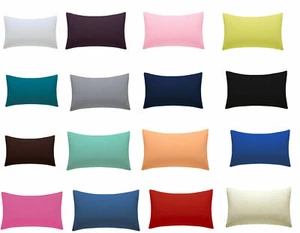 2X PILLOW CASE LUXURY CASES POLY COTTON HOUSEWIFE PAIR PACK BEDROOM PILLOW COVER - Picture 1 of 19