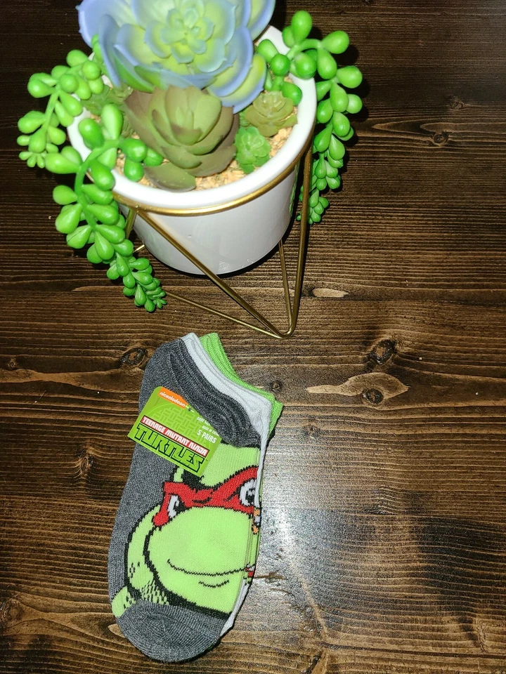 10 Pairs Teenage Mutant Ninja Turtle No Show Ankle Socks Size 6-8 1/2