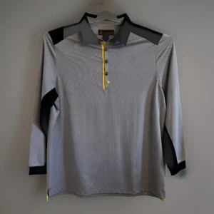 Jamie Sadock Black White Yellow TPC Danzante Bay Long Sleeve Golf Shirt Men XL - Picture 1 of 10