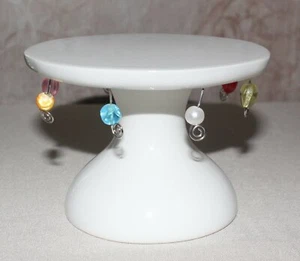 Dept 56 Pedestal de Vidrio Blanco Pastel Galleta Soporte Cuentas Sandra Magsamen Colección - Imagen 1 de 11