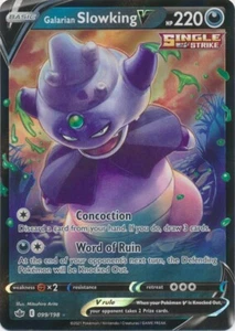 Holo Galarian Slowking V 099/198 Ultra Rare Chilling Reign Pokemon TCG - Picture 1 of 1