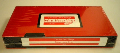 DETROIT RED WINGS 1998 Hockey Championship 1-28-1999 WHITE HOUSE VISIT VHS Tape Cover