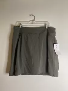 Athleta Soho Skort Women 16T Charcoal Gray Liner Zip Pockets Hiking Active NWT - Picture 1 of 9
